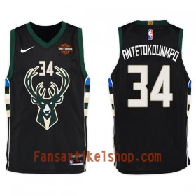NBA Milwaukee Bucks Trikot Giannis Antetokounm 34 Nike 2017-18 Schwarz Swingman - Herren